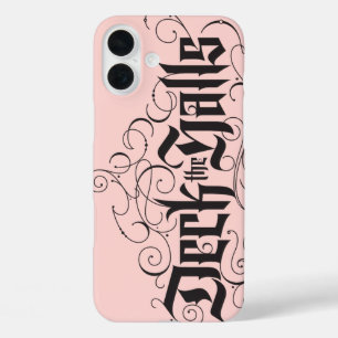 Coque Pour iPhone 16 Plus Deck the Halls Moderne Noël Lettering rose