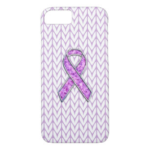 Coque iPhone 7 Décor de Knit de Sensibilisation au ruban rose cri