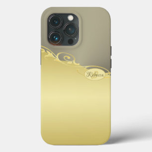 Case-Mate iPhone Case Décor de luxe sur or & argent, Monogramme