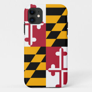 Coque iPhone 11 Décor Design du drapeau de l'État du Maryland