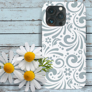 Case-Mate iPhone Case Décor design Springtime bleu et blanc