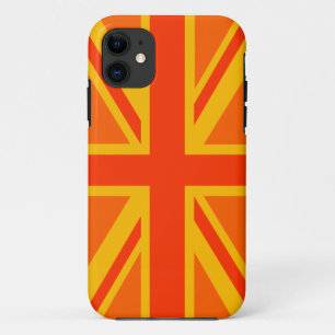 Coque Case-Mate Pour iPhone Décor du drapeau britannique orange Union Jack