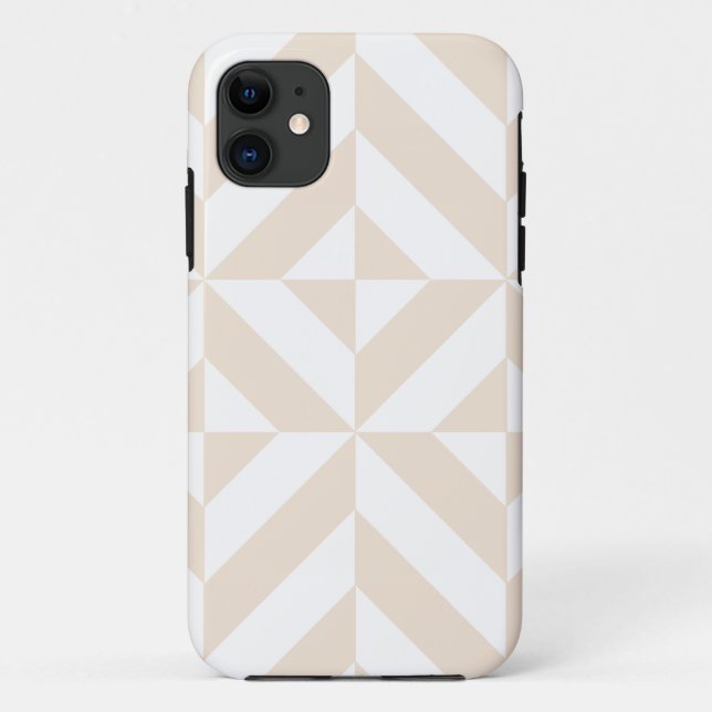 Coques Case-Mate iPhone Décor géométrique beige clair Motif (Dos)