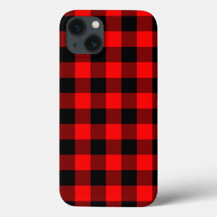 Case-Mate iPhone Case Décor rouge et noir de contrôle de Buffalo de