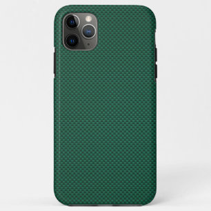 Coque iPhone 11 Pro Max Décor turquoise vert en fibre de carbone