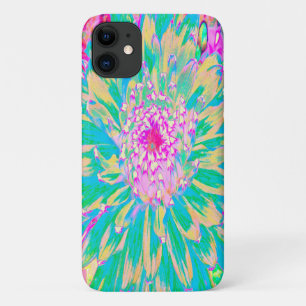 Case-Mate iPhone Case Décor Turquoise vert et rose chaud Dahlia Flower