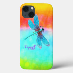 Coque Case-Mate iPhone Décoratif lumineux d'arc-en-ciel de libellule