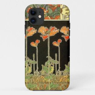Coques Pour iPhone Décoratifs d'art (fleurs oranges) par Alphonse