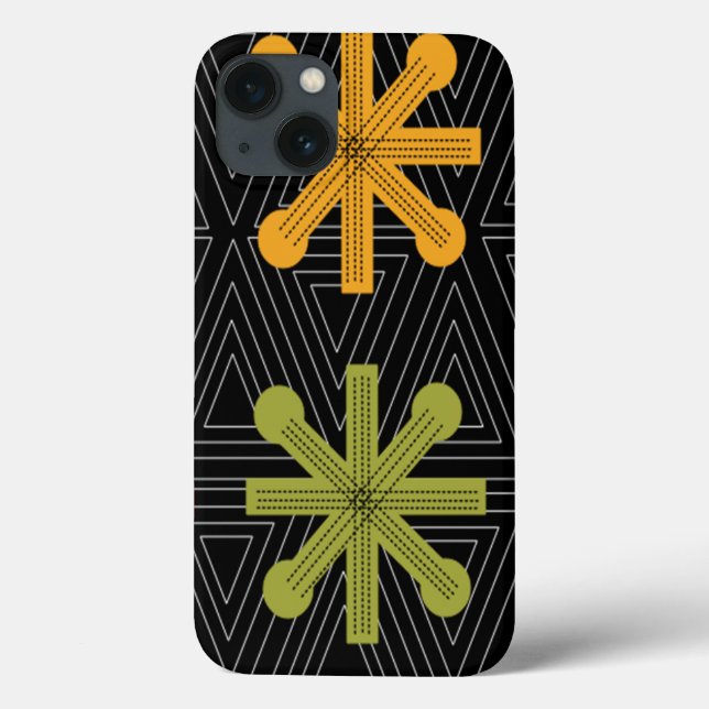 Coques Case-Mate iPhone Découpe moderne de Starburst au milieu du siècle (Verso)