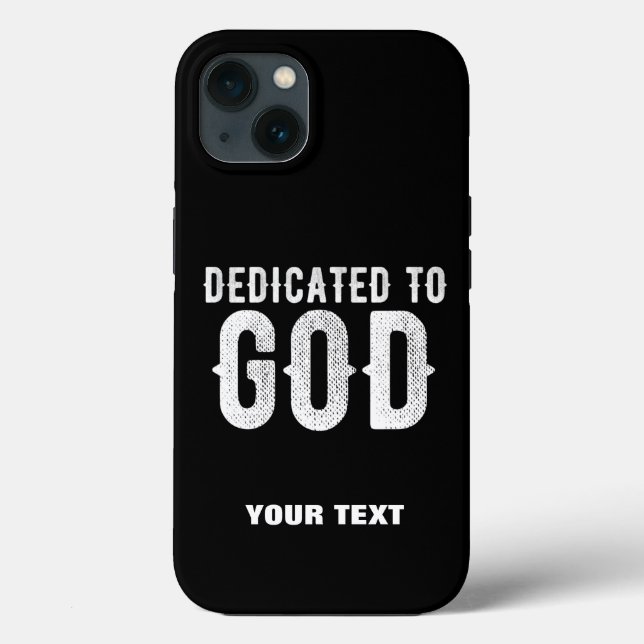COQUES Case-Mate iPhone DÉDIÉ À DIEU COOL PERSONNALISABLE TEXTE BLANC (Verso)