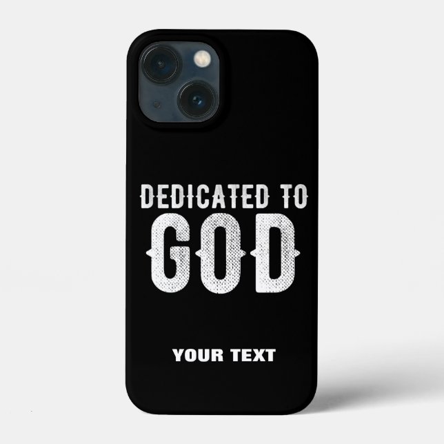 COQUES Case-Mate iPhone DÉDIÉ À DIEU COOL PERSONNALISABLE TEXTE BLANC (Verso)