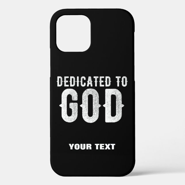 COQUES Case-Mate iPhone DÉDIÉ À DIEU COOL PERSONNALISABLE TEXTE BLANC (Verso)