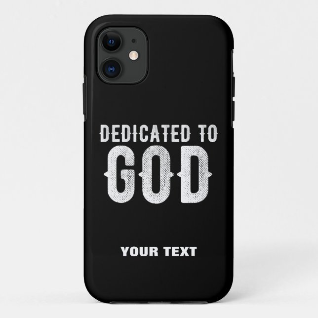 COQUES Case-Mate iPhone DÉDIÉ À DIEU COOL PERSONNALISABLE TEXTE BLANC (Dos)