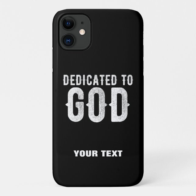 COQUES Case-Mate iPhone DÉDIÉ À DIEU COOL PERSONNALISABLE TEXTE BLANC (Dos)