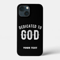DÉDIÉ À DIEU PERSONNALISABLE COOL TEXTE BLANC
