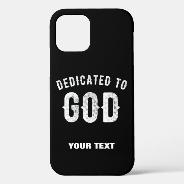 COQUES Case-Mate iPhone DÉDIÉ À DIEU PERSONNALISABLE COOL TEXTE BLANC (Verso)