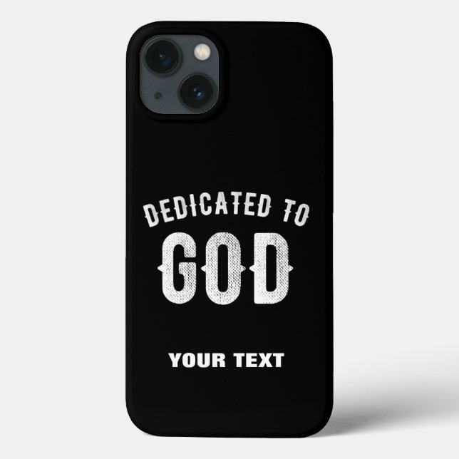 COQUES Case-Mate iPhone DÉDIÉ À DIEU PERSONNALISABLE COOL TEXTE BLANC (Verso)