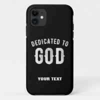 DÉDIÉ À DIEU PERSONNALISABLE COOL TEXTE BLANC