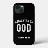 DÉDIÉ À DIEU PERSONNALISABLE COOL TEXTE BLANC