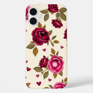 Coque Pour iPhone 16 Plus Deep Burgundy Roses