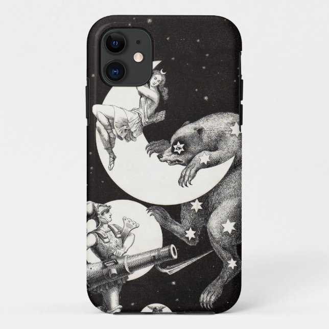 Coques Case-Mate iPhone Déesse antique céleste de la Lune & Grande Ourse (Dos)