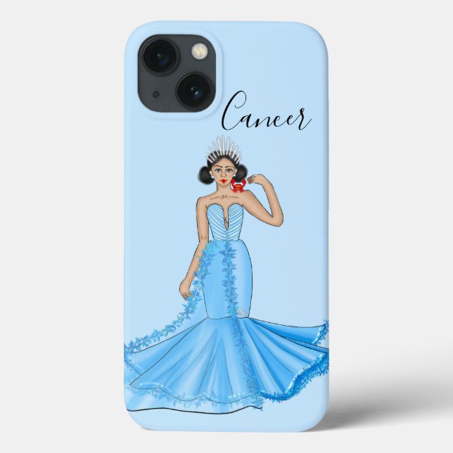 Coques Case-Mate iPhone Déesse du cancer du zodiaque avec le crabe rouge (Verso)