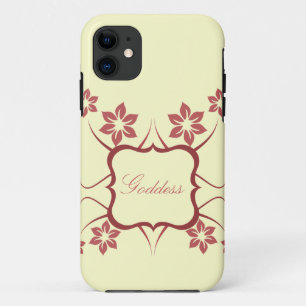 Coque iPhone 11 Déesse Floral iPhone 5 BT Coque, Rouge