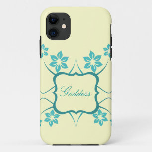 Coques Pour iPhone Déesse Floral iPhone 5 BT Coque, Turquoise