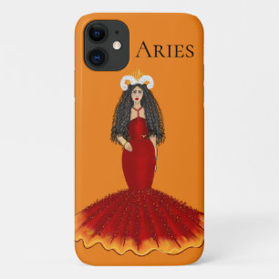 Case-Mate iPhone Case Déesse Zodiac Aries Personnalisée Orange