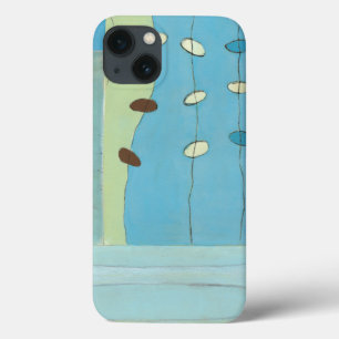 iPhone 13 Coque Défilé bleu abstrait d'oeufs