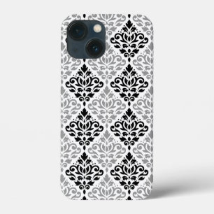 Case-Mate iPhone Case Défiler Damask Grand Motif noir gris blanc
