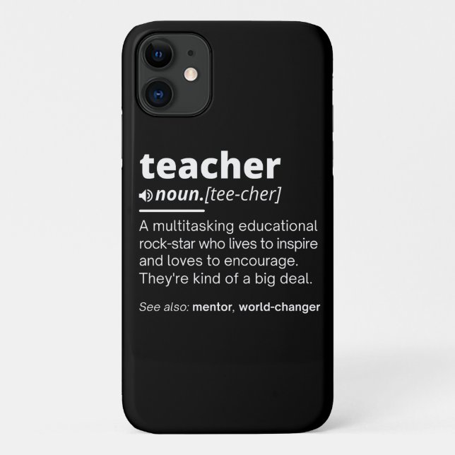 Coques Case-Mate iPhone Définition de l'enseignant - Drôle Enseignant Ense (Dos)