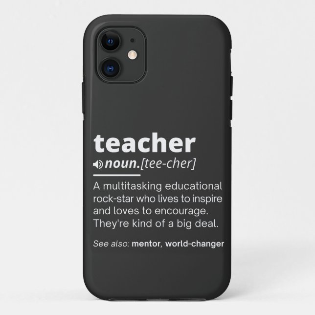 Coques Case-Mate iPhone Définition de l'enseignant - Drôle Enseignant Ense (Dos)