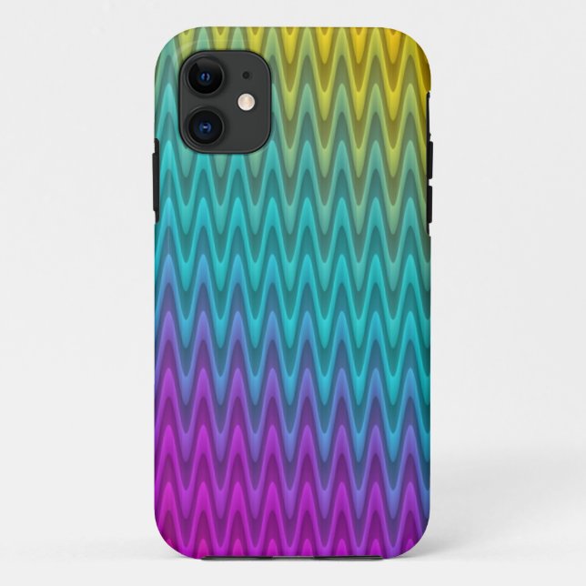 Coques Case-Mate iPhone Dégradants de couleur ZigZag (Dos)