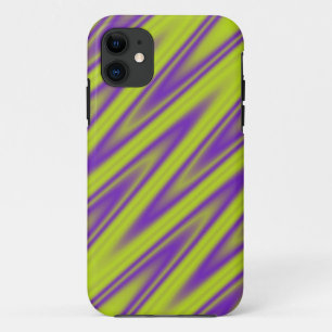 Coques Pour iPhone Dégradants de couleur ZigZag - violet vert