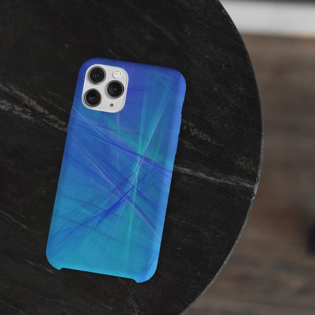 Coques Case-Mate iPhone Dégradé abstrait bleu turquoise (Créateur téléchargé)