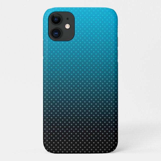 Coques Case-Mate iPhone dégradé bleu avec petits pois (Dos)