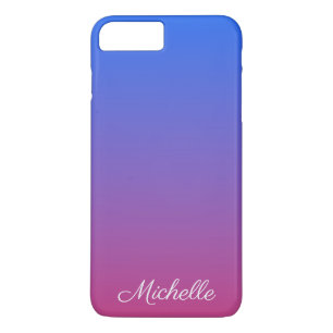 Case-Mate iPhone Case dégradé bleu et rose foncé personnalisé