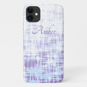Case-Mate iPhone Case Dégradé de blanc violet éclat de paillettes person