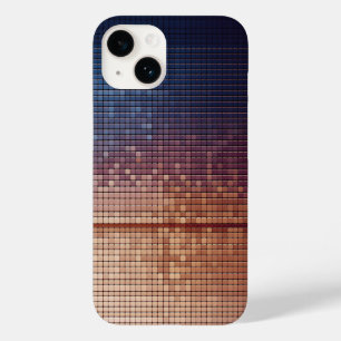Coque Case-Mate iPhone Dégradé de coucher de soleil en mosaïque de pixels