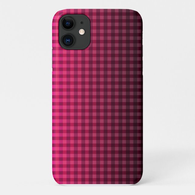 Coques Case-Mate iPhone Dégradé de motif rouge et noir à damiers (Dos)