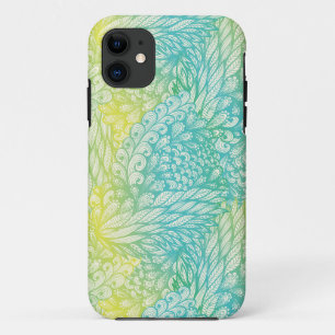 Case-Mate iPhone Case Dégradé Floral Vintage Jaune Et Bleu