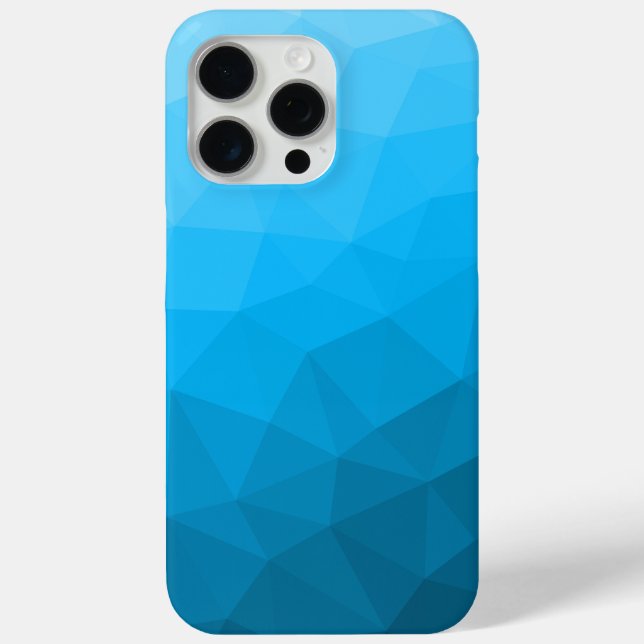 Coques Case-Mate iPhone Dégradé géométrique de maille cyan bleu clair (Verso)