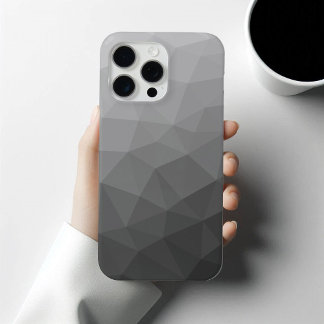 Coque Case-Mate iPhone Dégradé gris clair motif en maille géométrique