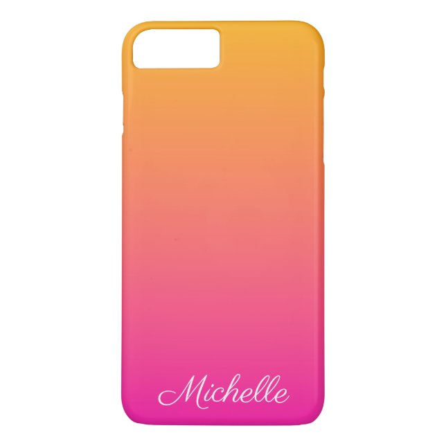 Coques Case-Mate iPhone dégradé jaune et rose ombre (Dos)