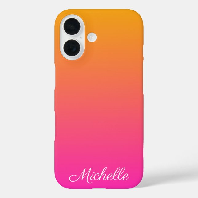 Coques Case-Mate iPhone dégradé jaune et rose ombre (Verso)