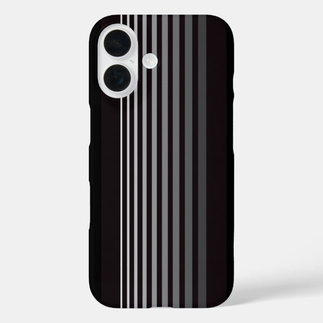 Coques Case-Mate iPhone Dégradé Monochrome Moderne Diagramme Vertical (Verso)