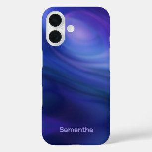 Coque Pour iPhone 16 Dégradé Ombre bleu violet