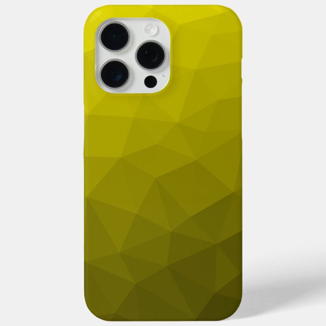 Coques Case-Mate iPhone Dégradé ombré foncé jaune motif de maille géométri (Verso)