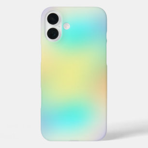 Coque Pour iPhone 16 Plus Dégradé pastel bleu jaune et violet